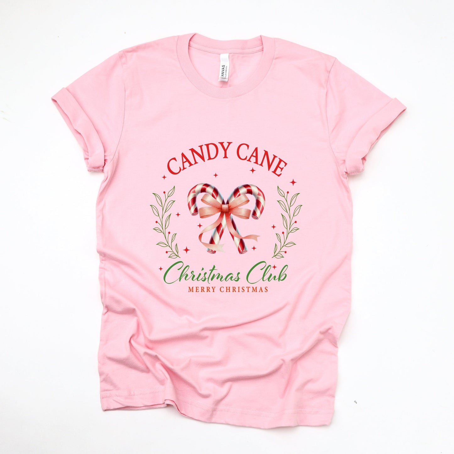 Candy Cane Christmas Club - Womens Short Sleeve Tee
