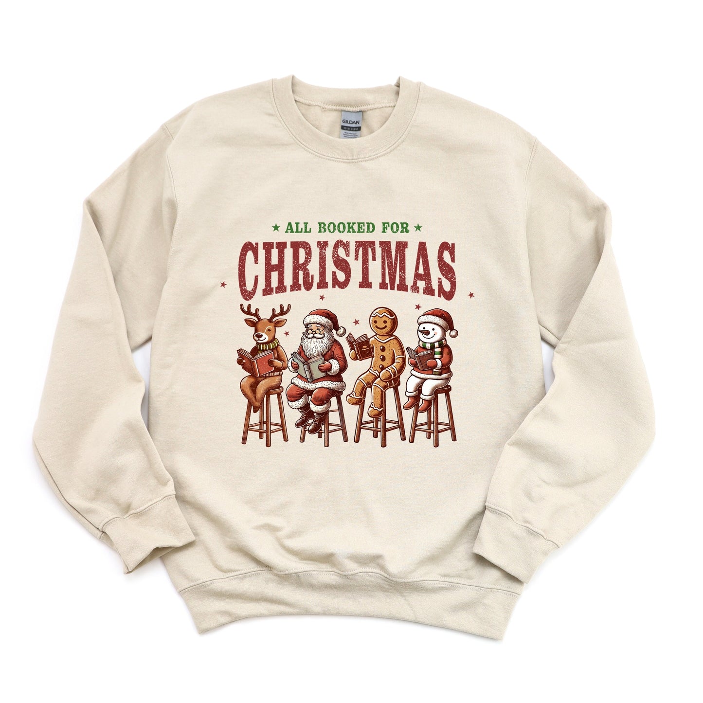 Booked For Christmas Stool - Women's Graphic Sweatshirt