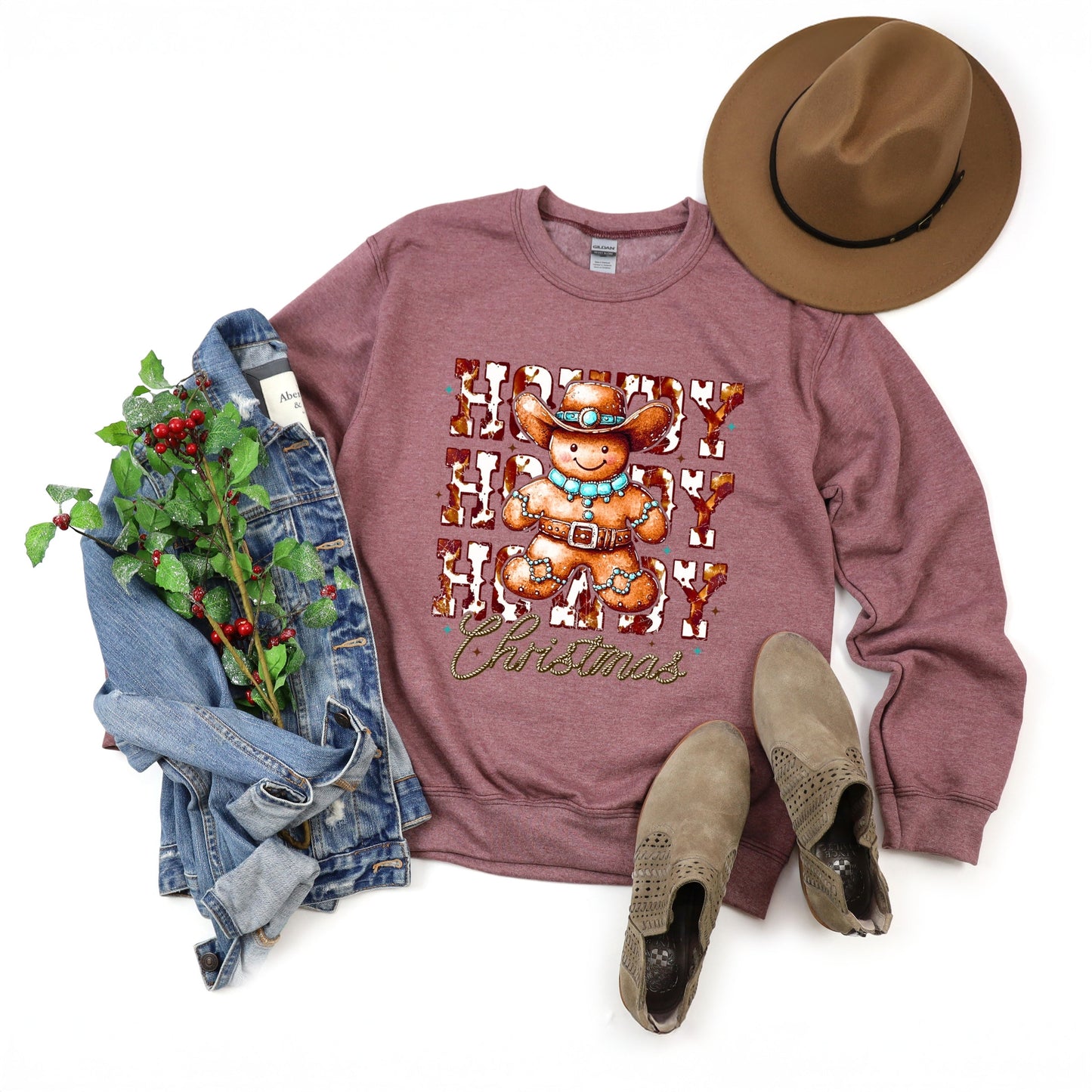 Howdy Gingerbread - Women's Graphic Sweatshirt