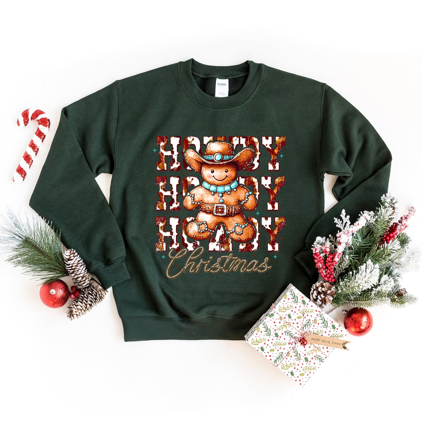 Howdy Gingerbread - Women's Graphic Sweatshirt