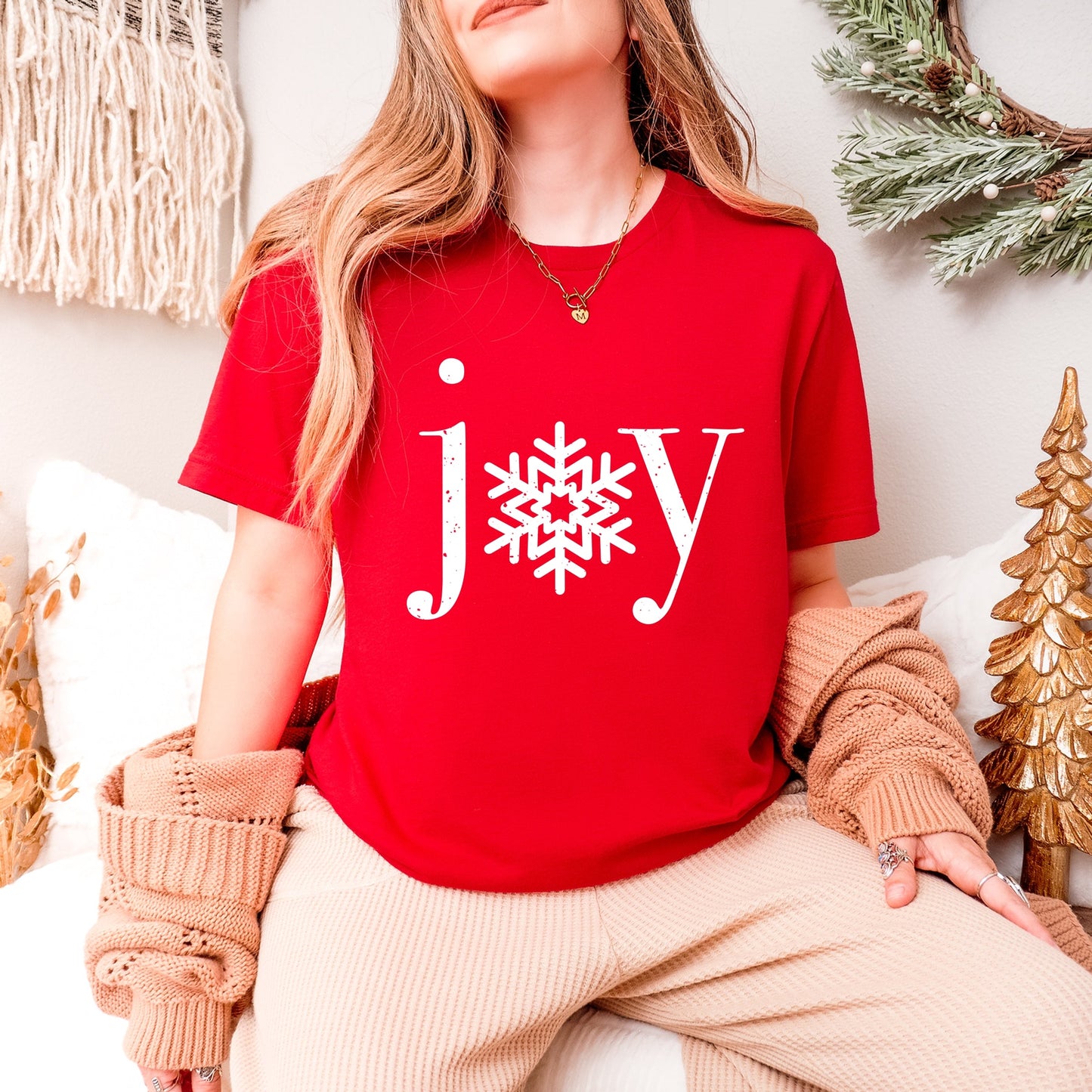 Joy Snowflake - Women's Short Sleeve Graphic T-Shirt