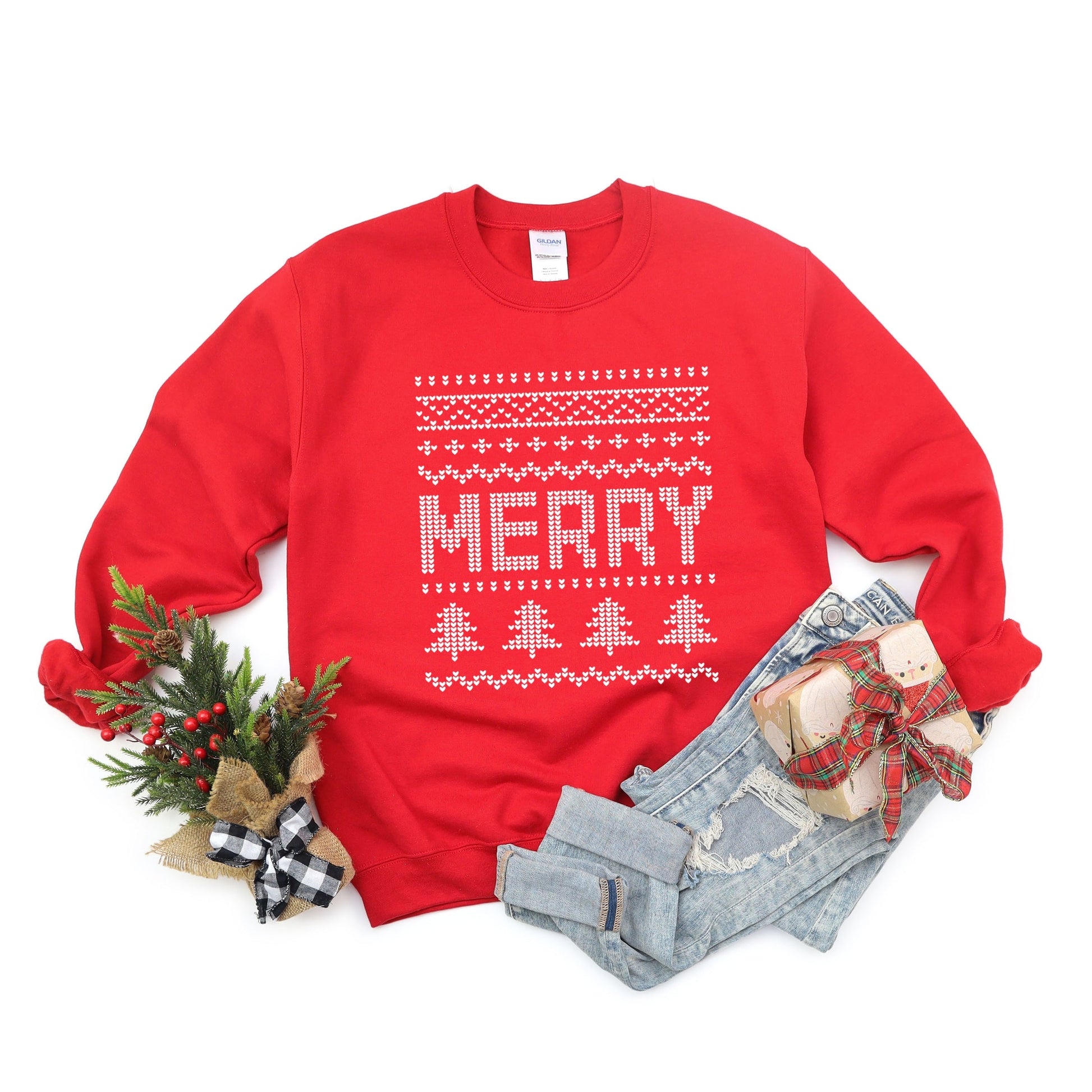 Ugly Sweater Merry - Women's Graphic Sweatshirt