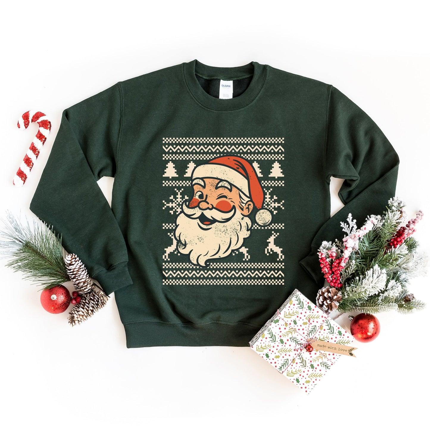 Ugly Sweater Santa Face -  Women's Sweatshirt
