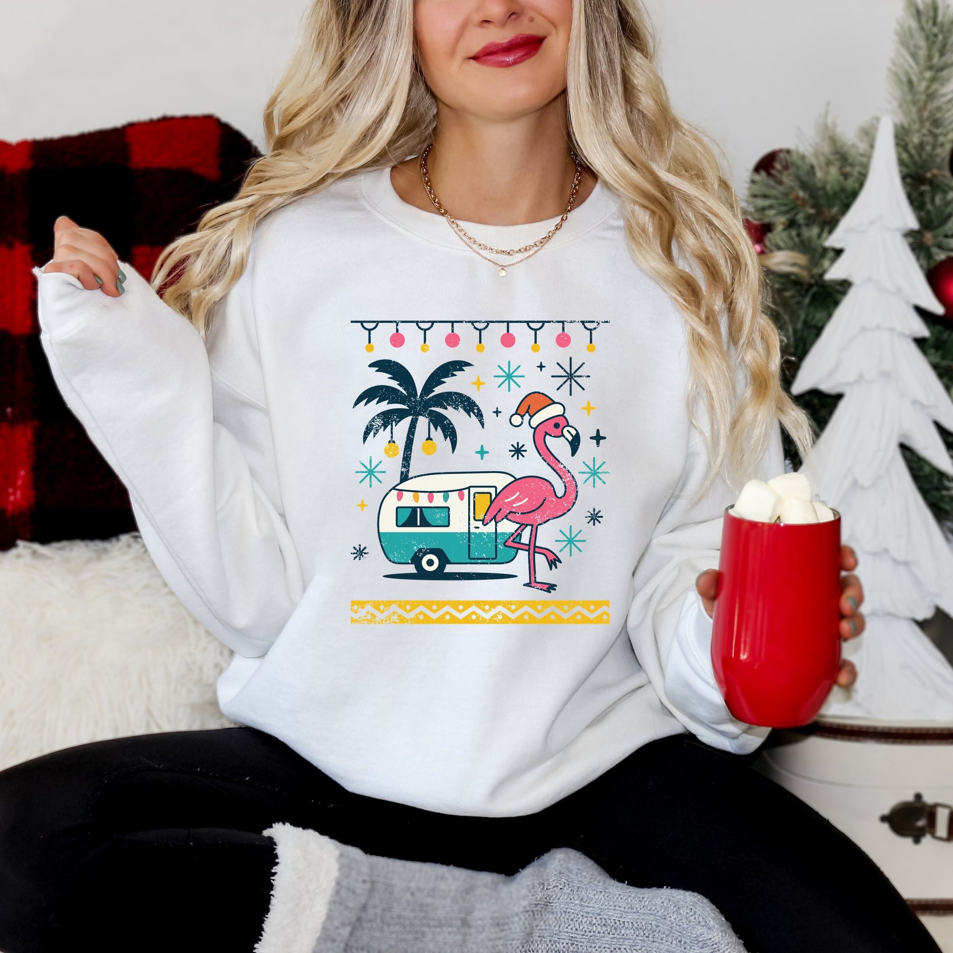 Ugly Sweater Flamingo -  Women's Sweatshirt