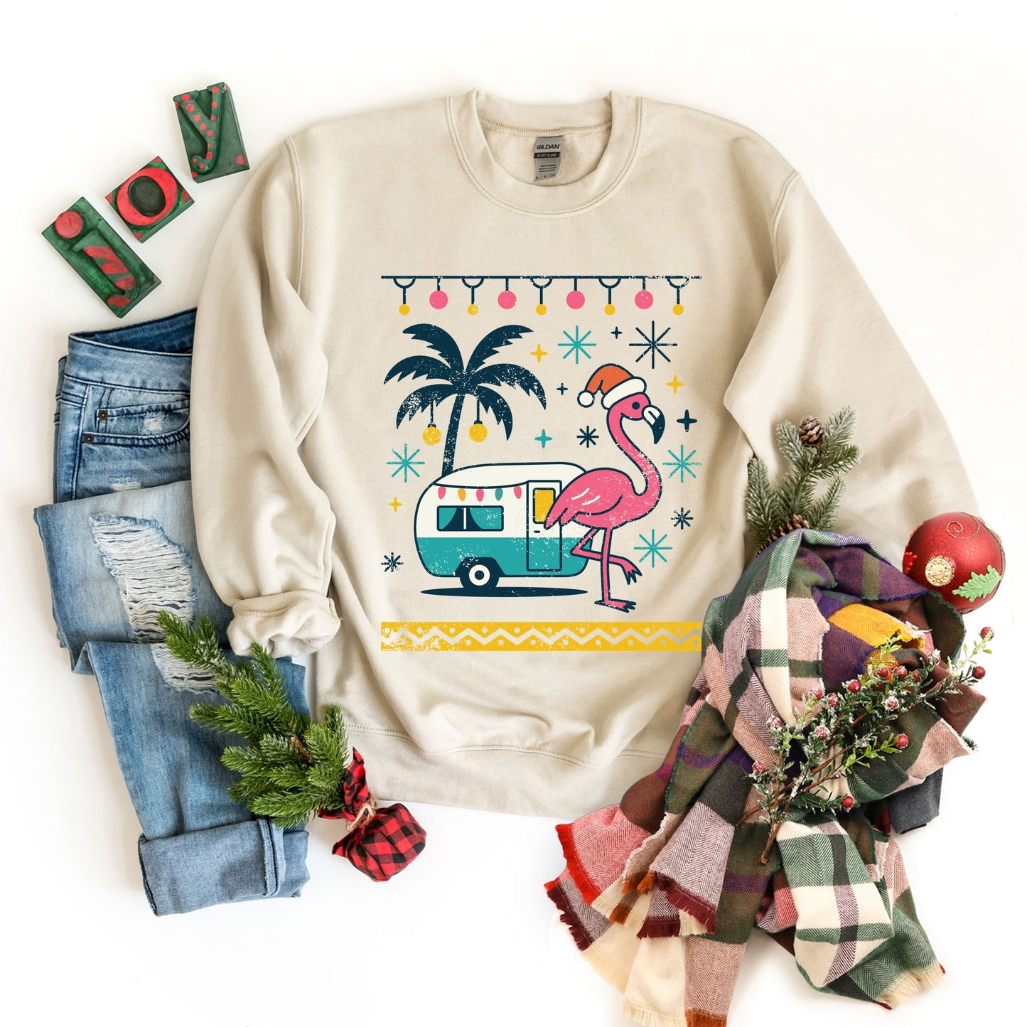 Ugly Sweater Flamingo -  Women's Sweatshirt