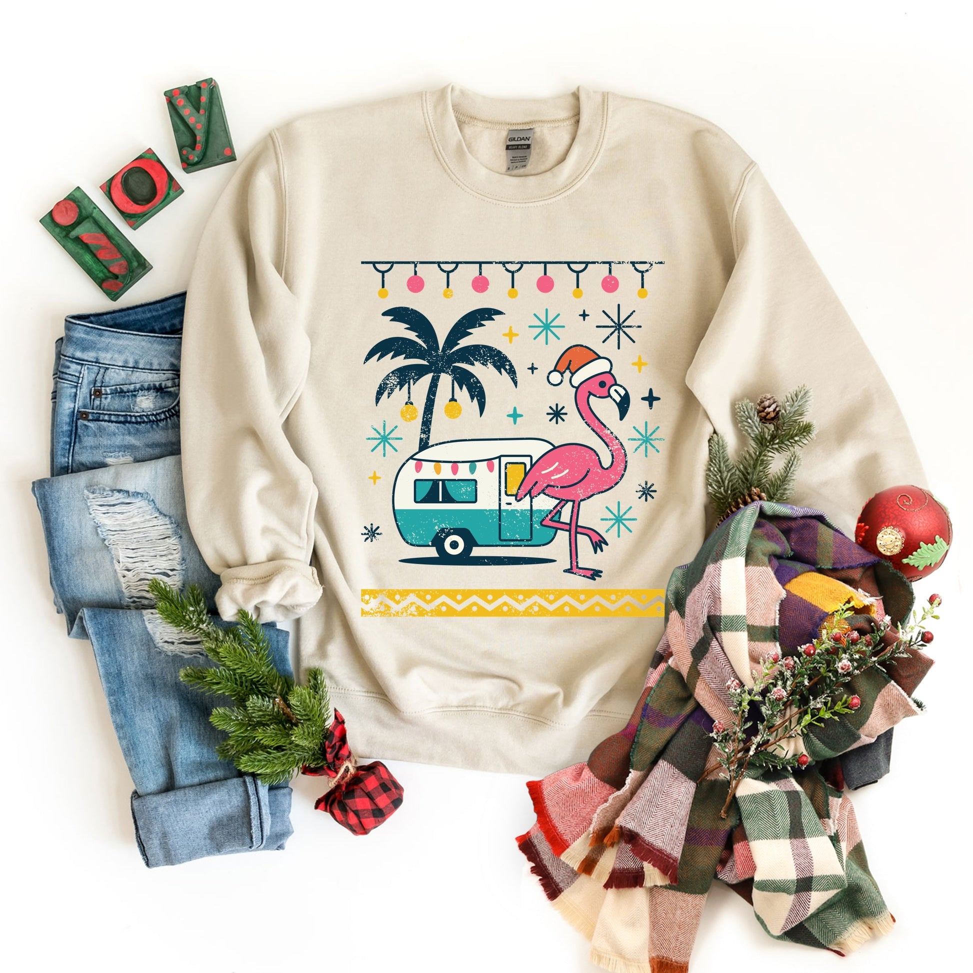 Ugly Sweater Flamingo -  Women's Sweatshirt