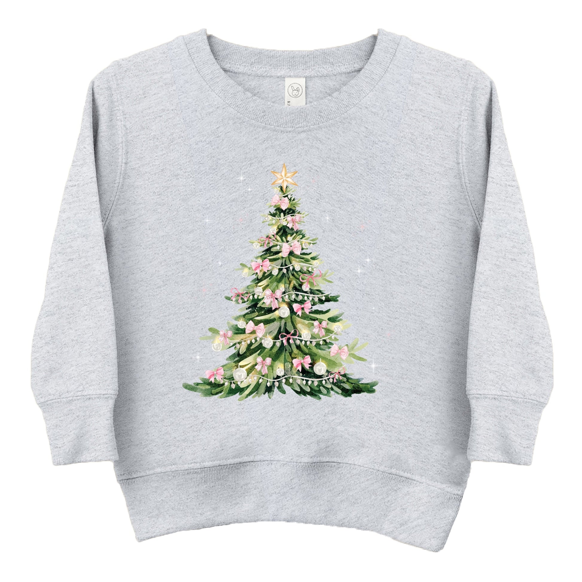 Watercolor Christmas Tree Sparkle - Toddler Graphic Sweatshirt and Youth Graphic Sweatshirt
