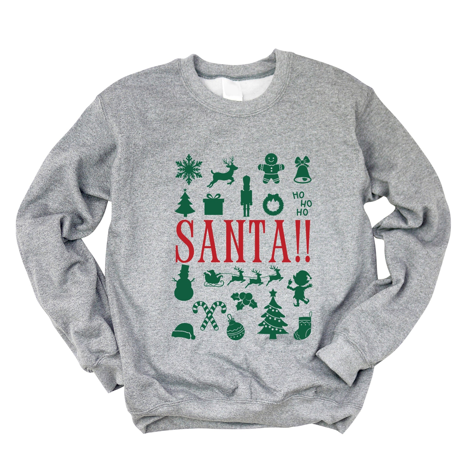 Santa Christmas Icons -  Womens Sweatshirt