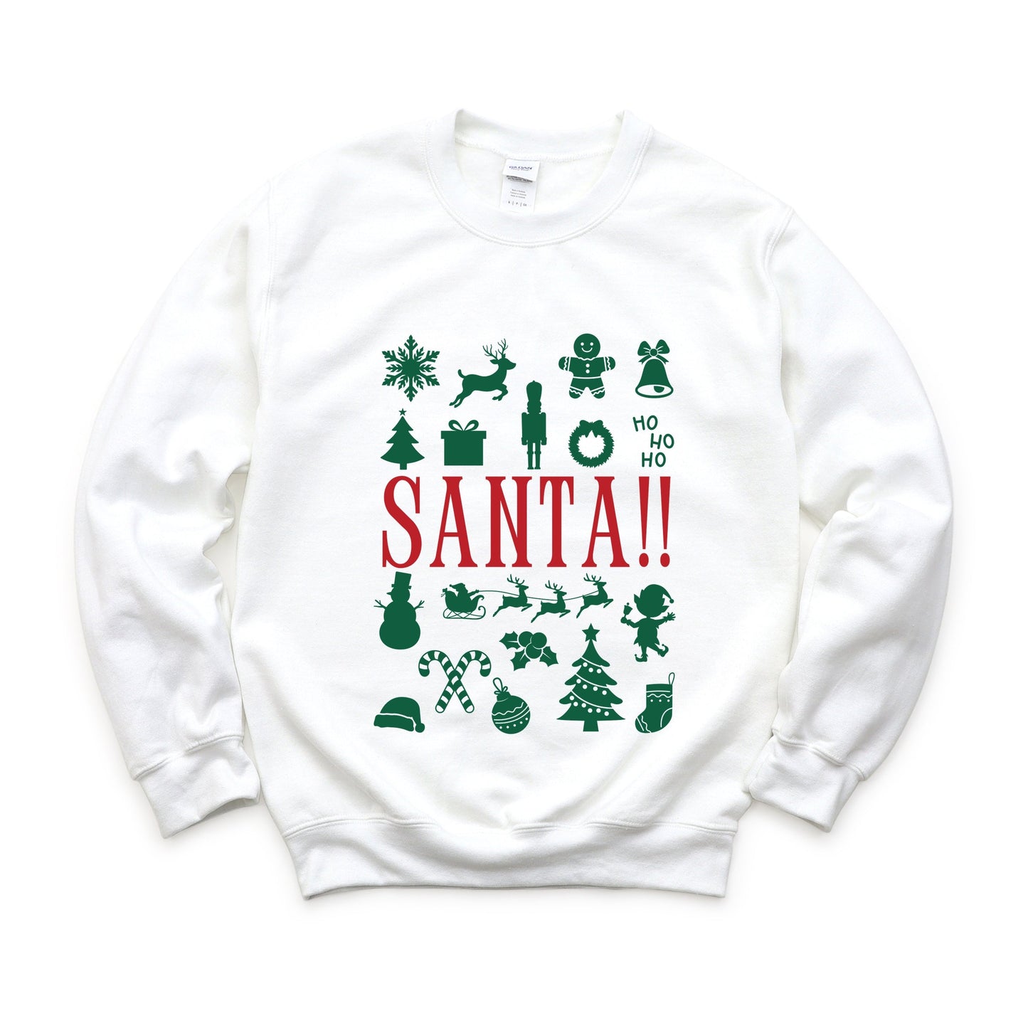 Santa Christmas Icons -  Womens Sweatshirt