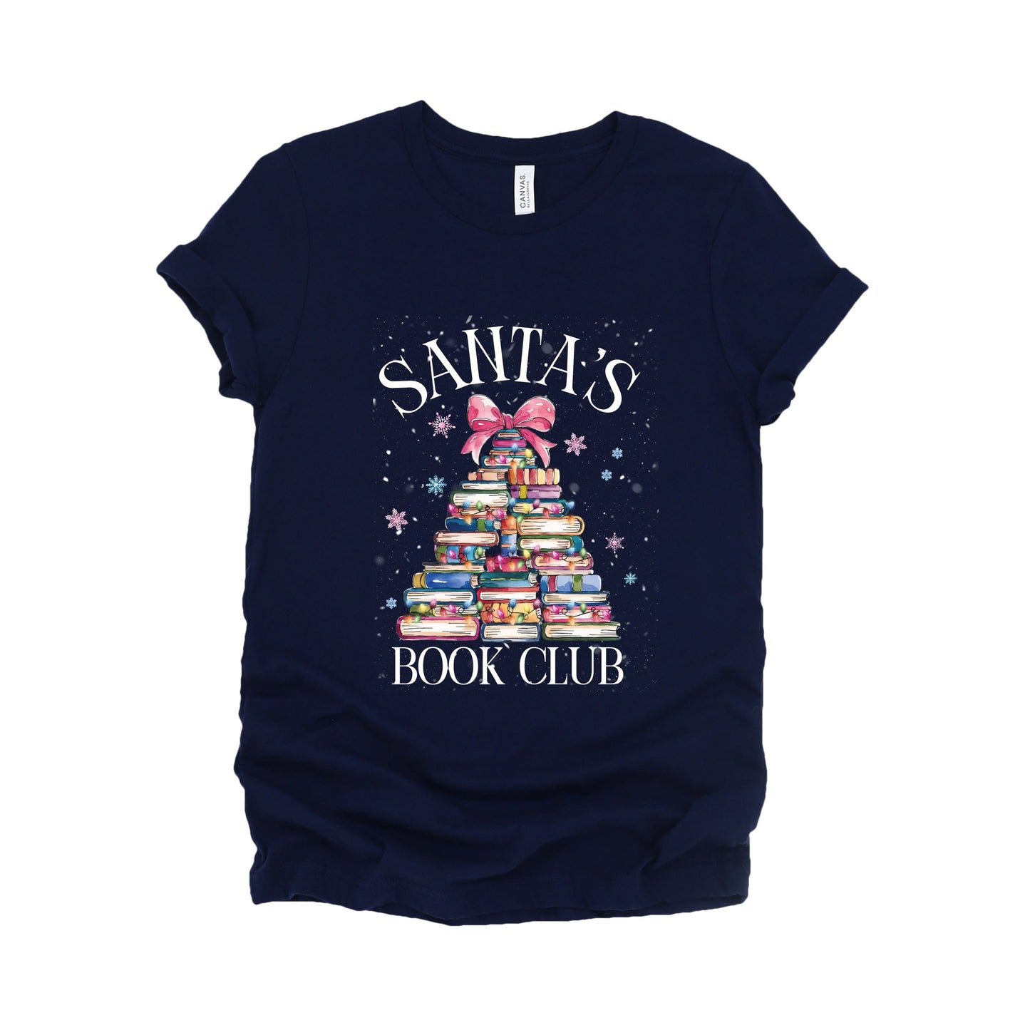 Santa's Book Club - Women's Short Sleeve Tee