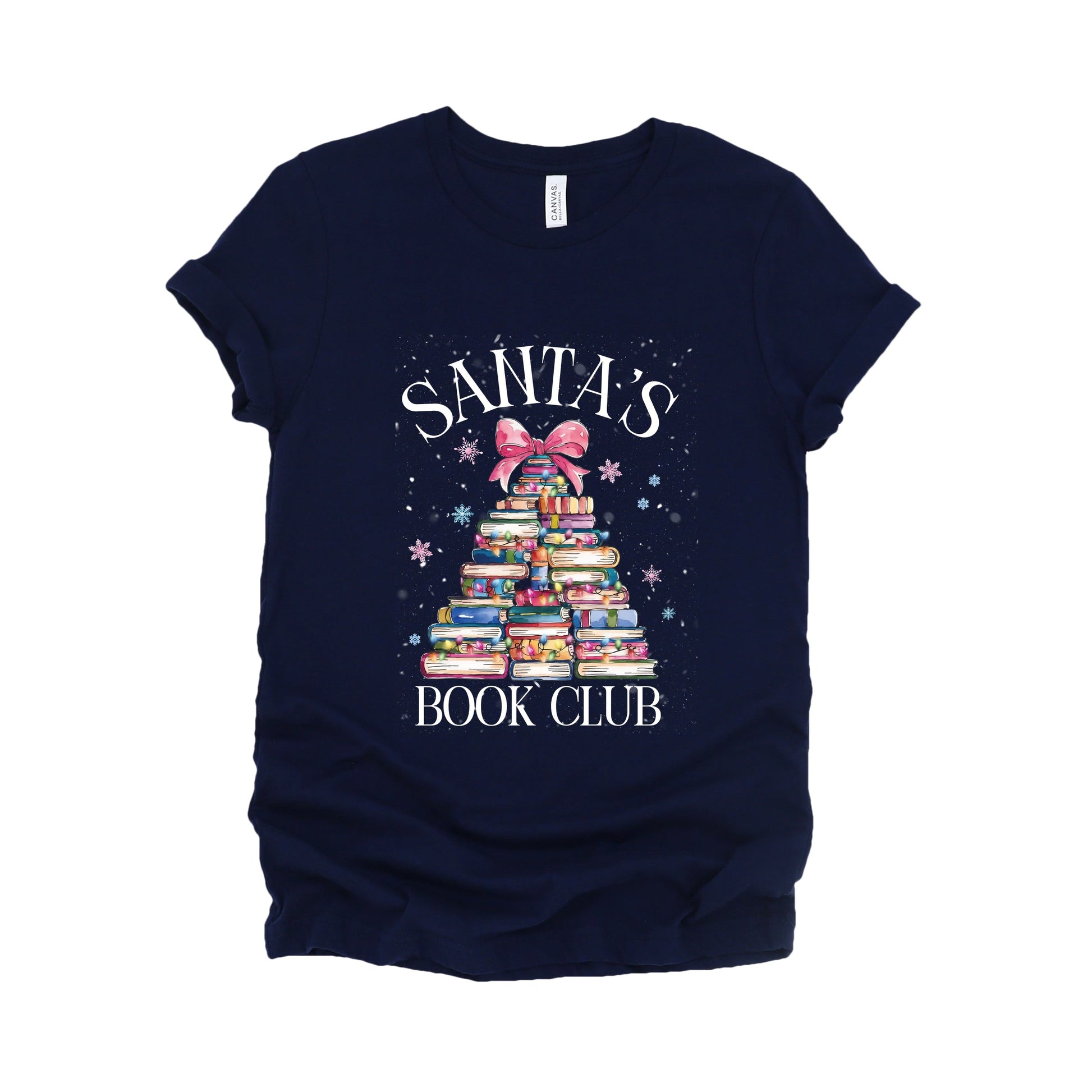 Santa's Book Club - Women's Short Sleeve Tee