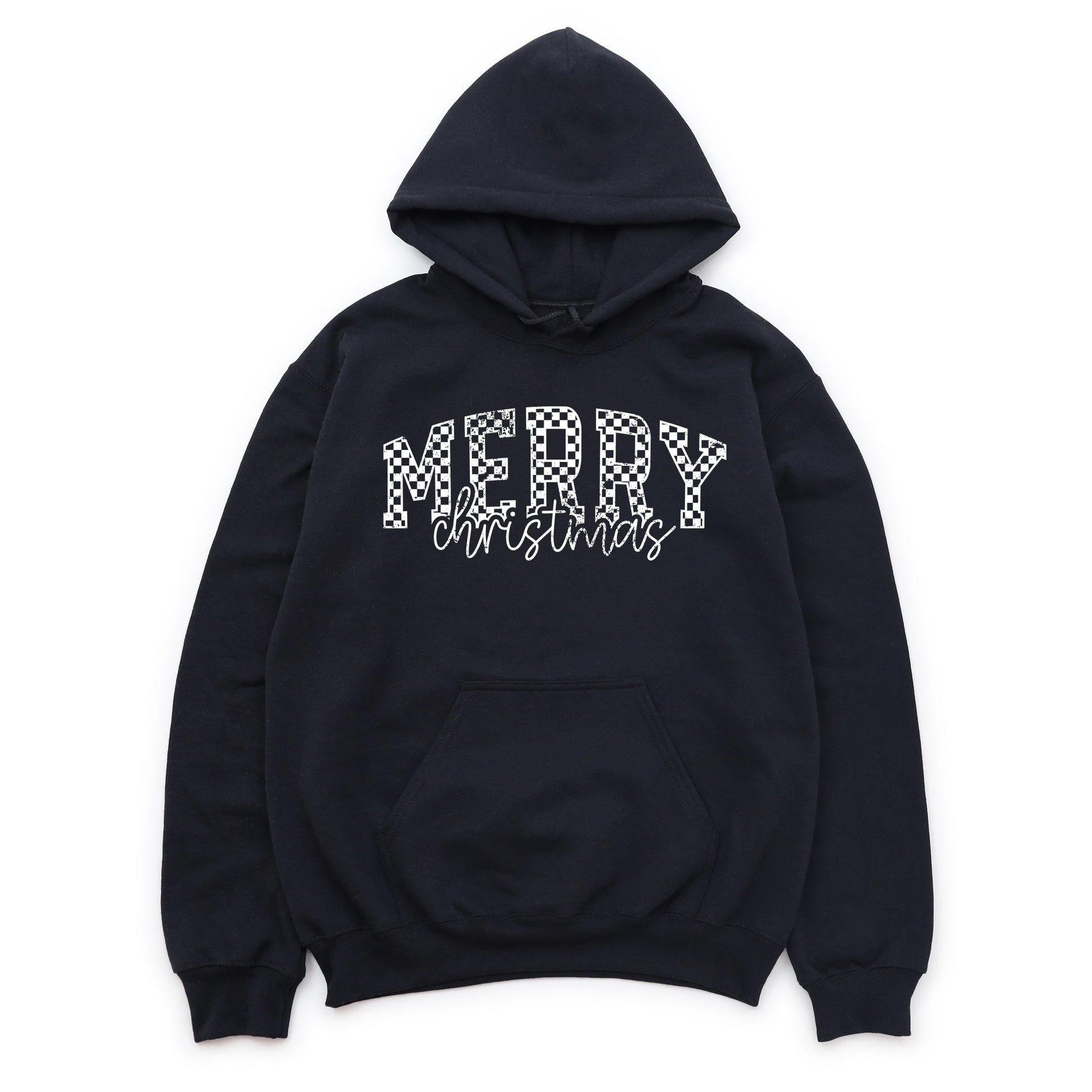 Merry Christmas Varsity Checkered - Hoodie