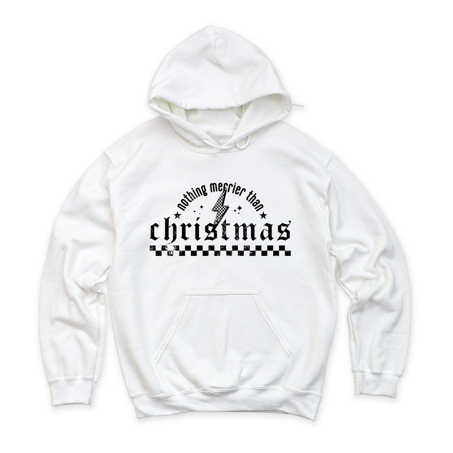 Nothing Merrier Than Christmas Grunge - Hoodie