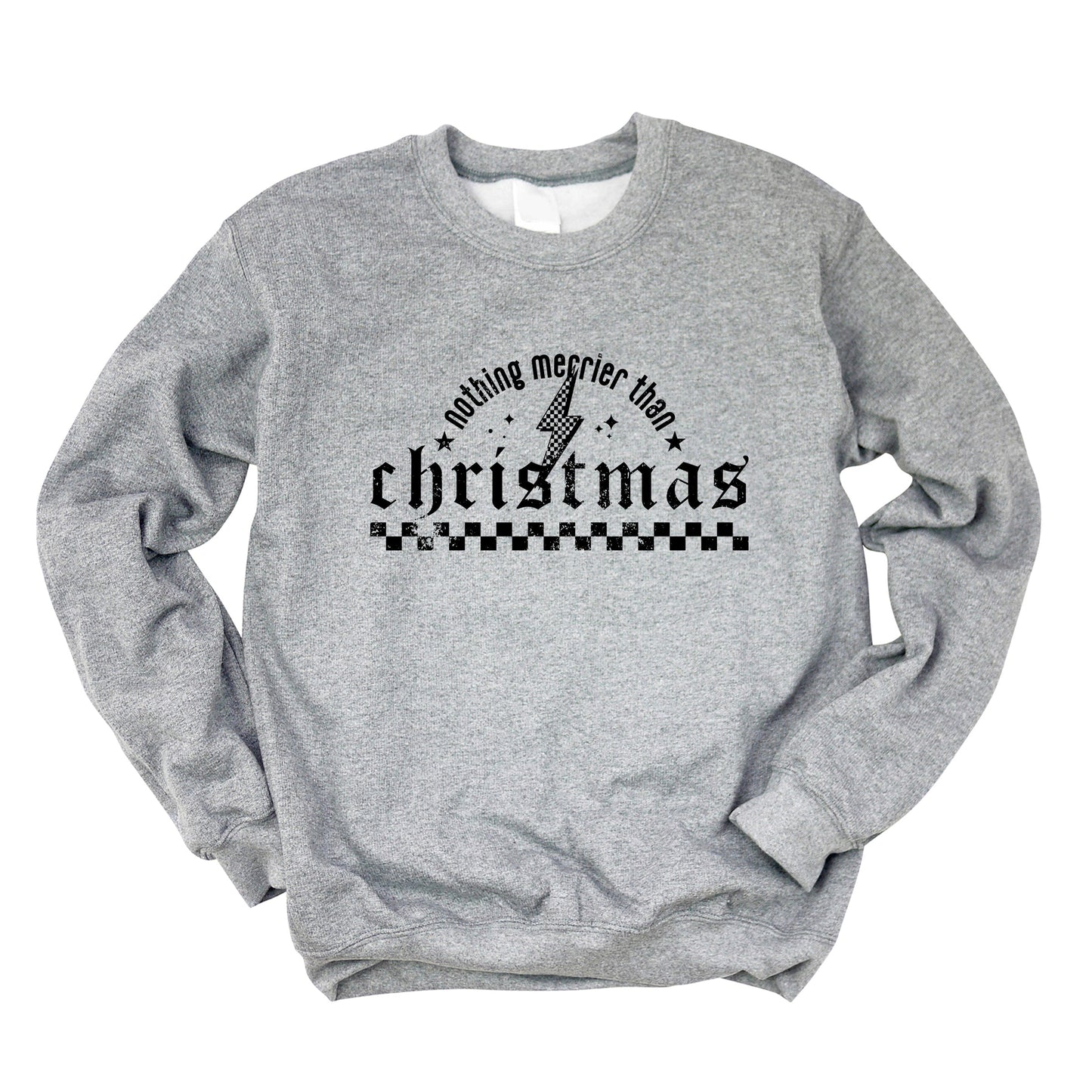Nothing Merrier Than Christmas Grunge - Sweatshirt