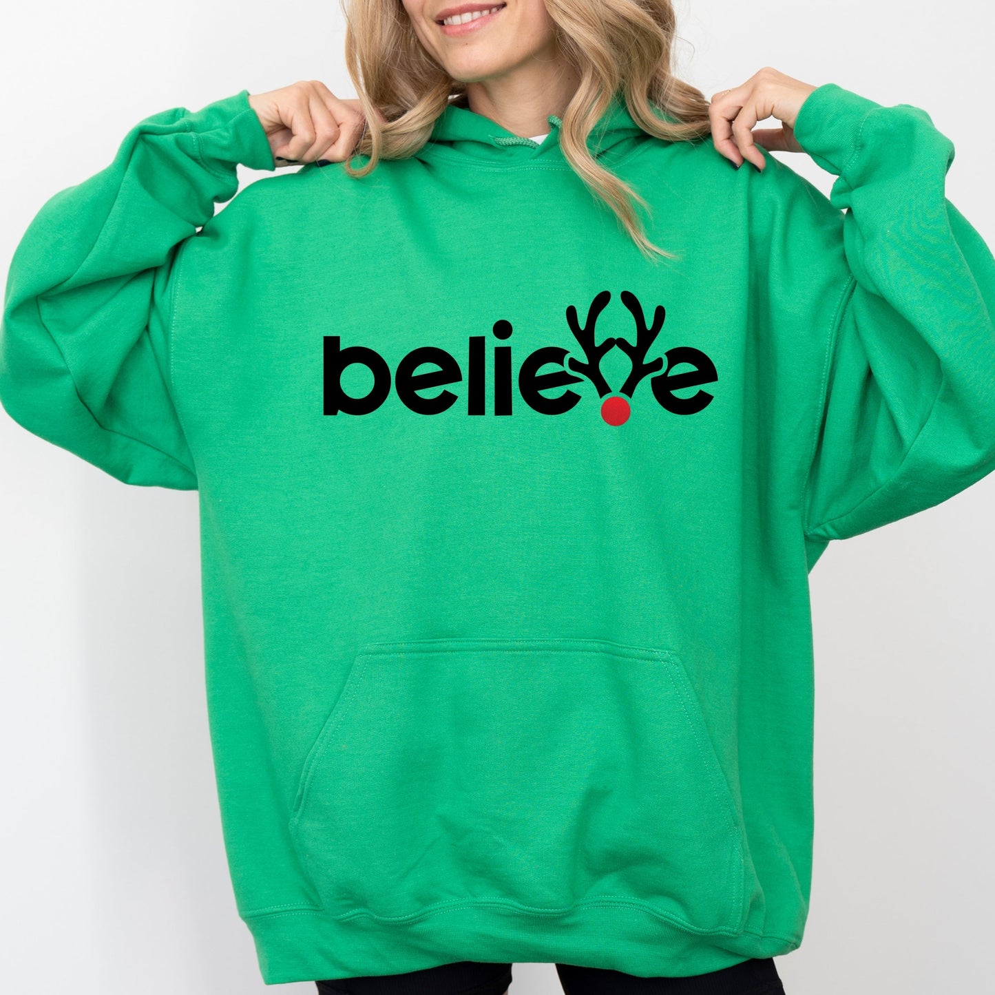 Believe Reindeer Antlers - Hoodie