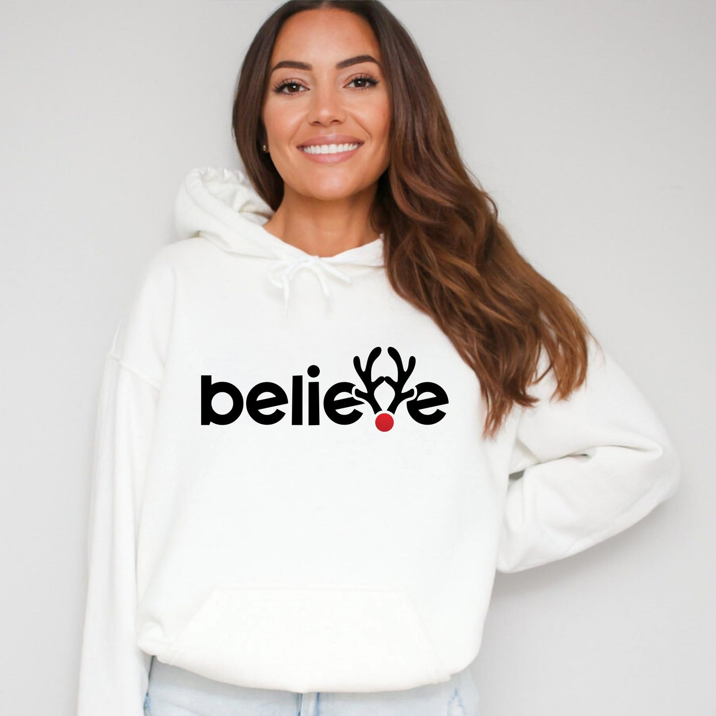 Believe Reindeer Antlers - Hoodie