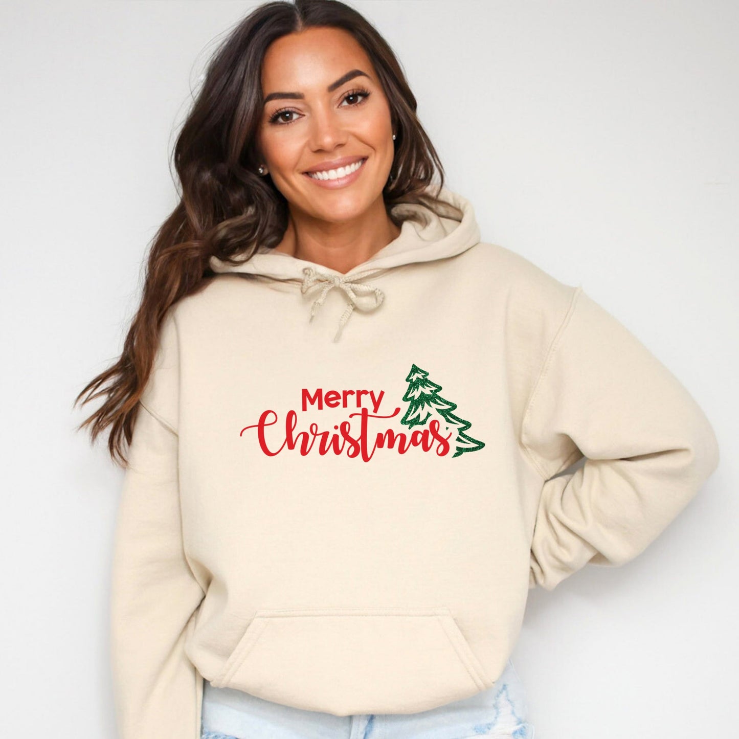 Merry Christmas Glitter Tree - Women's Hoodie