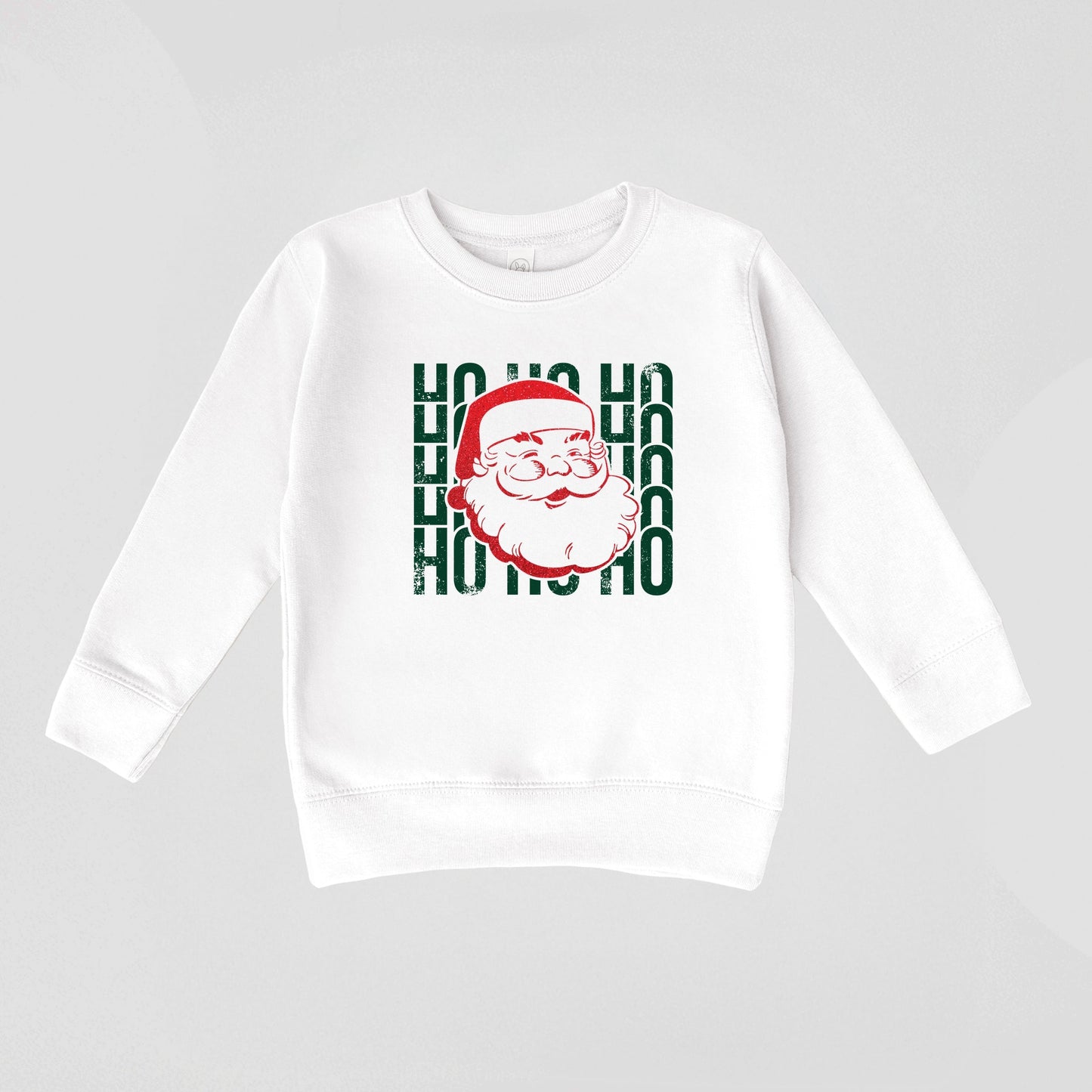 Ho Ho Ho Glitter Santa - Toddler Graphic Sweatshirt