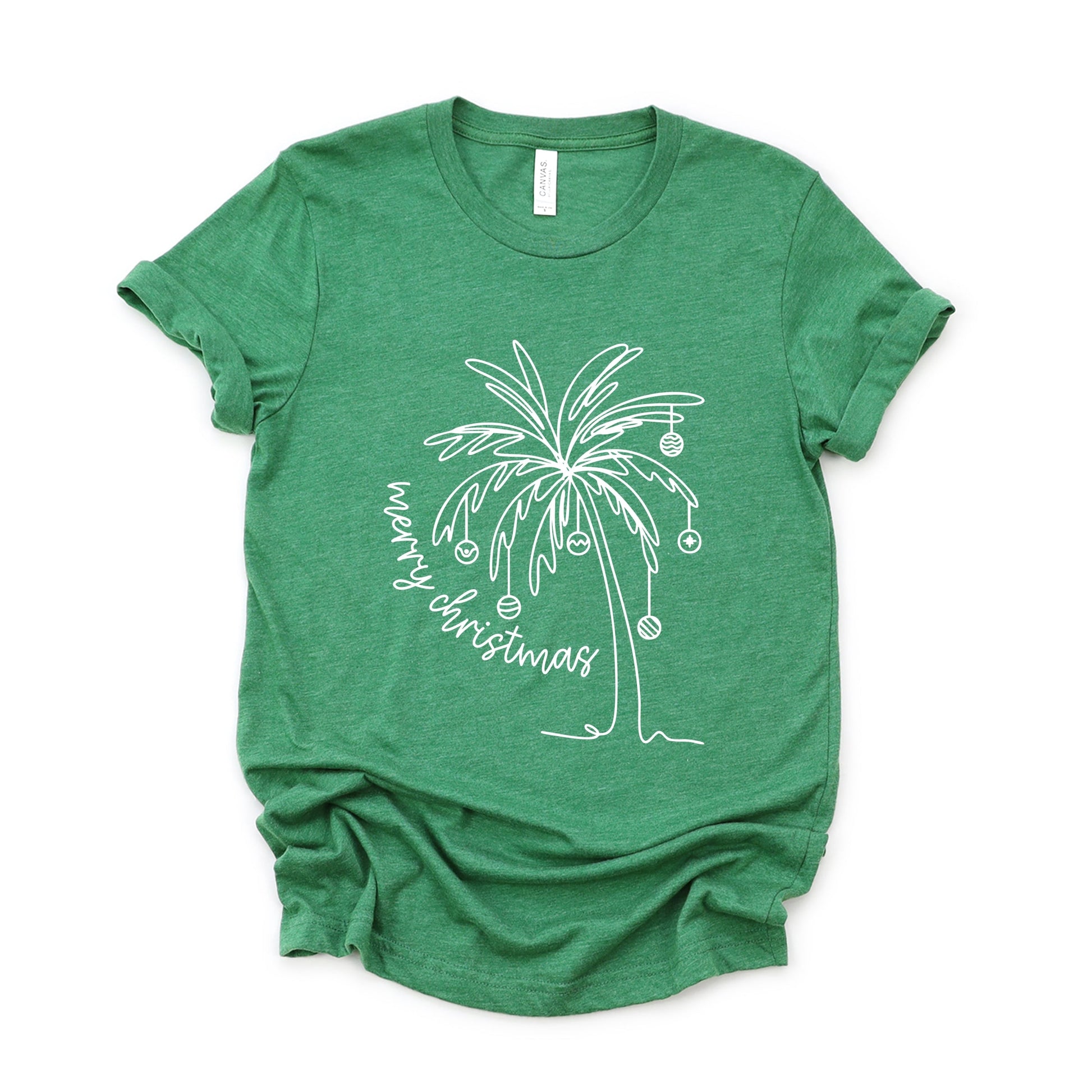Merry Christmas Palm Tree - Short Sleeve Tee