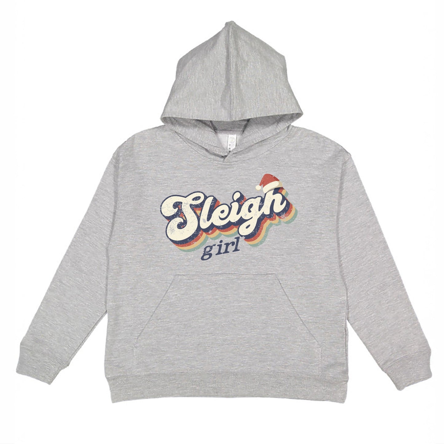 Sleigh Girl Retro Distressed - Youth Graphic Hoodie