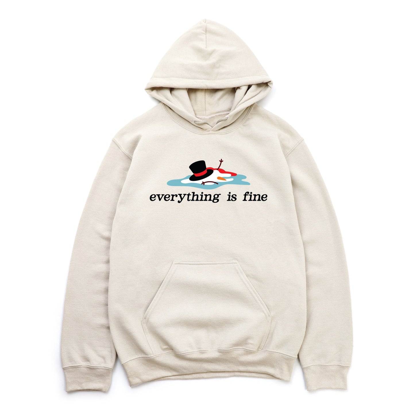Everything Is Fine Melted Snowman - Hoodie