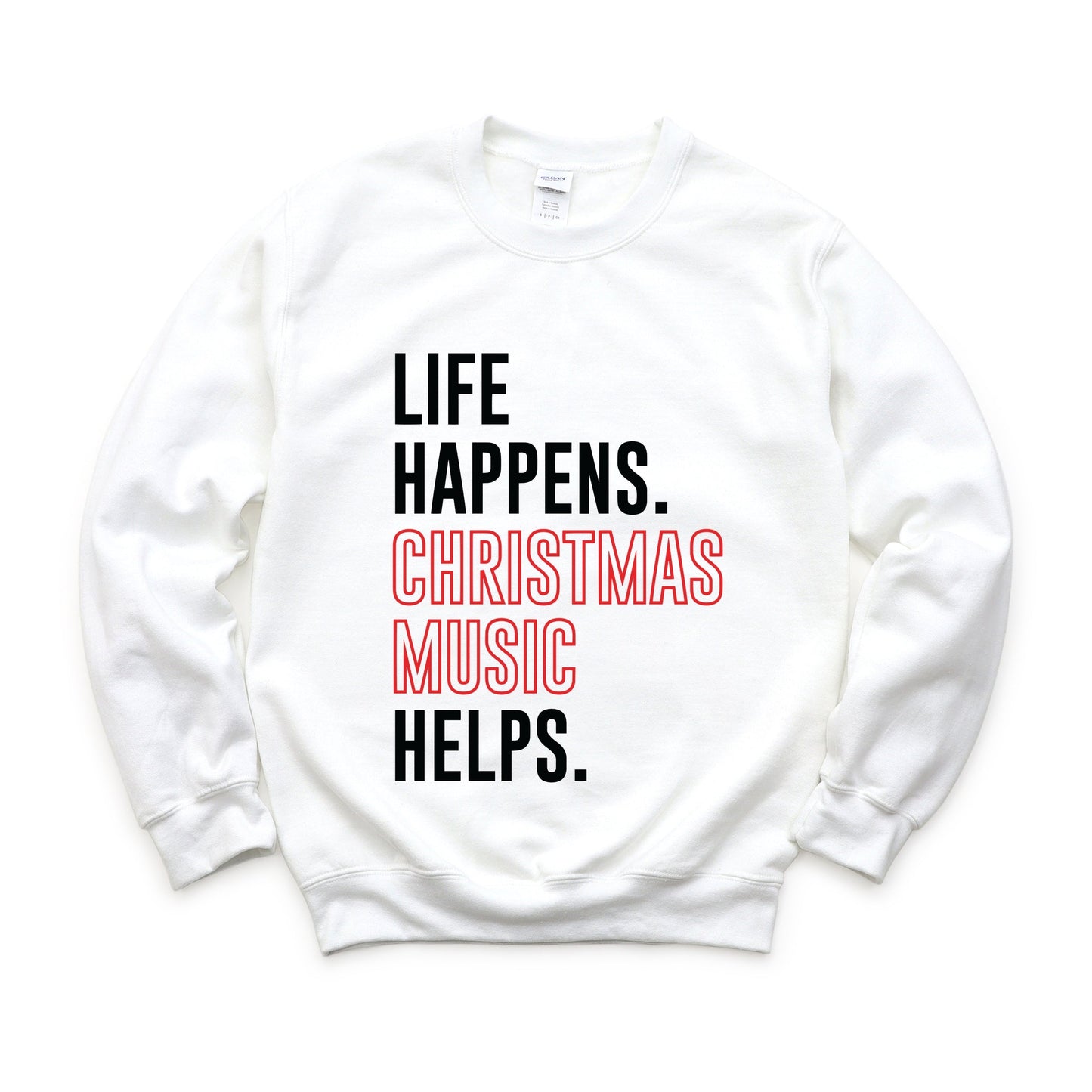 Christmas Music Helps - Women's Graphic Sweatshirt