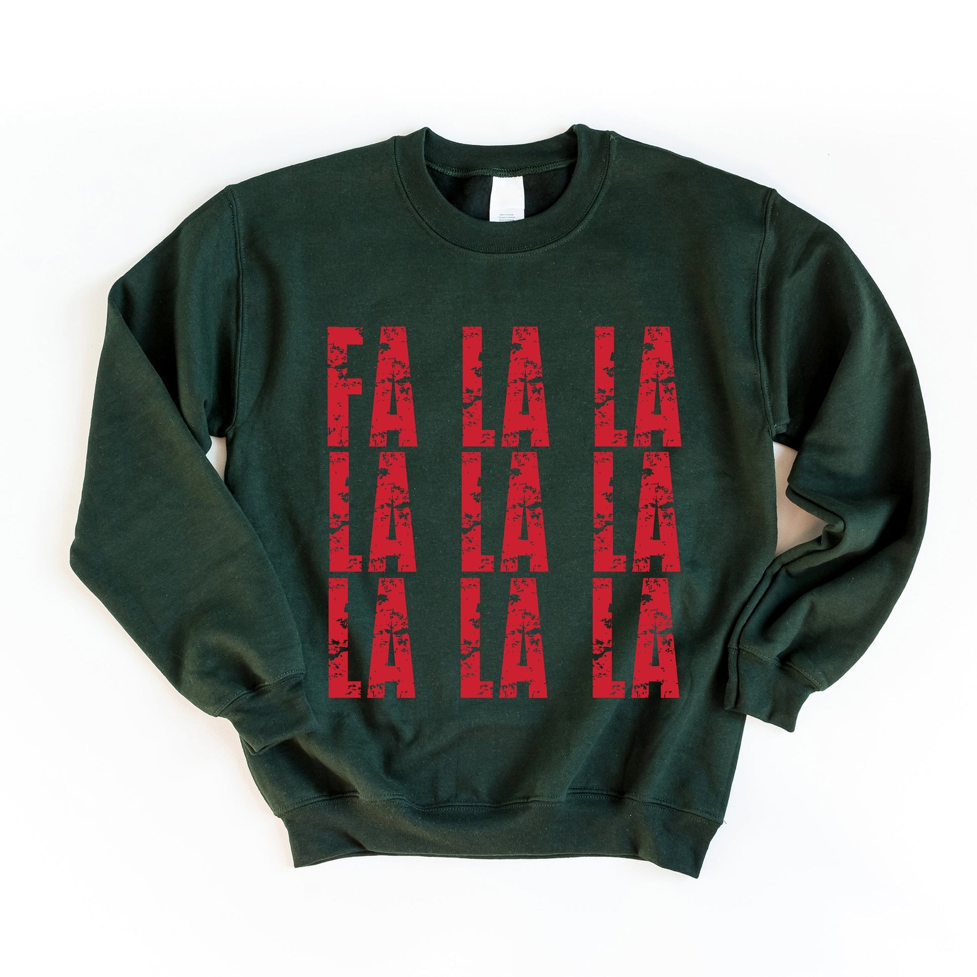 Fa La La Distressed - Women's Graphic Sweatshirt