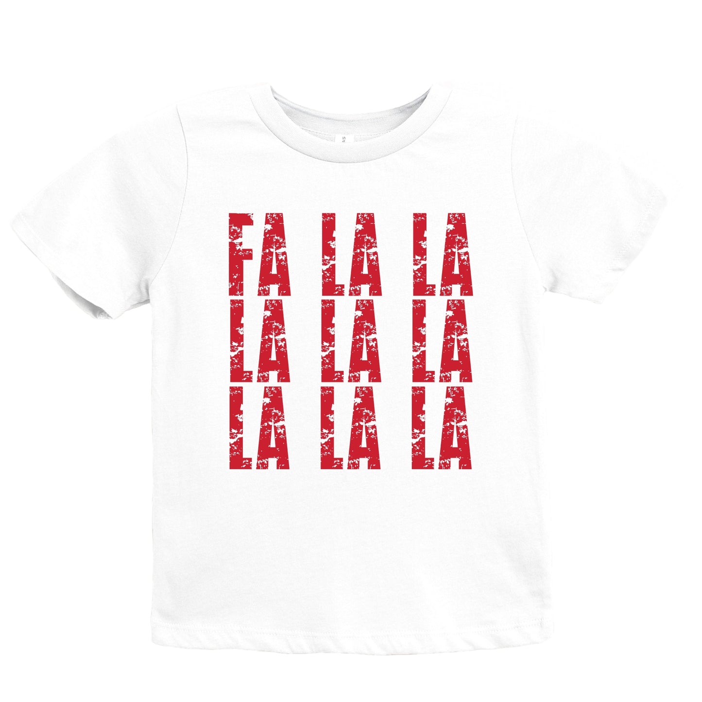 Fa La La Distressed - Youth Short Sleeve Graphic T-Shirt