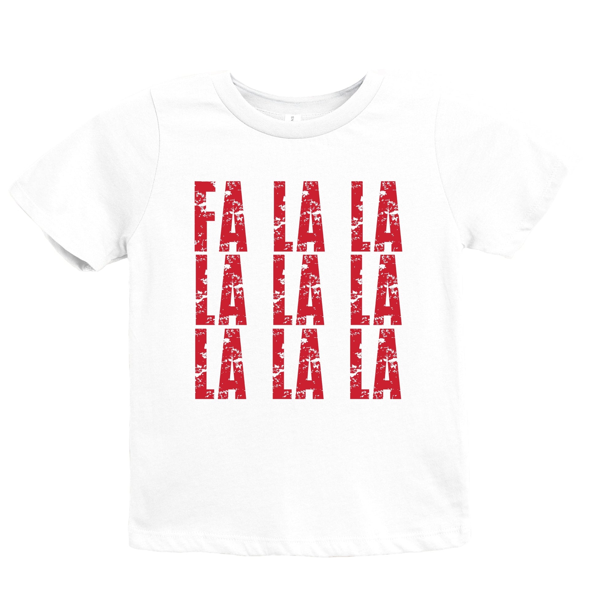 Fa La La Distressed - Youth Short Sleeve Graphic T-Shirt