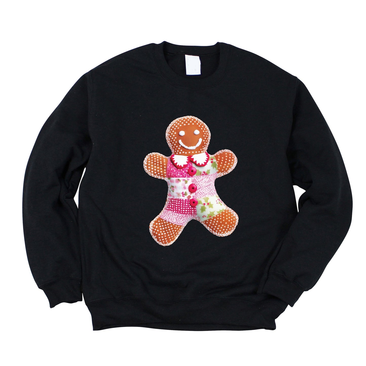 Gingerbread Polka Dot Patchwork Print - Women's Graphic Sweatshirt