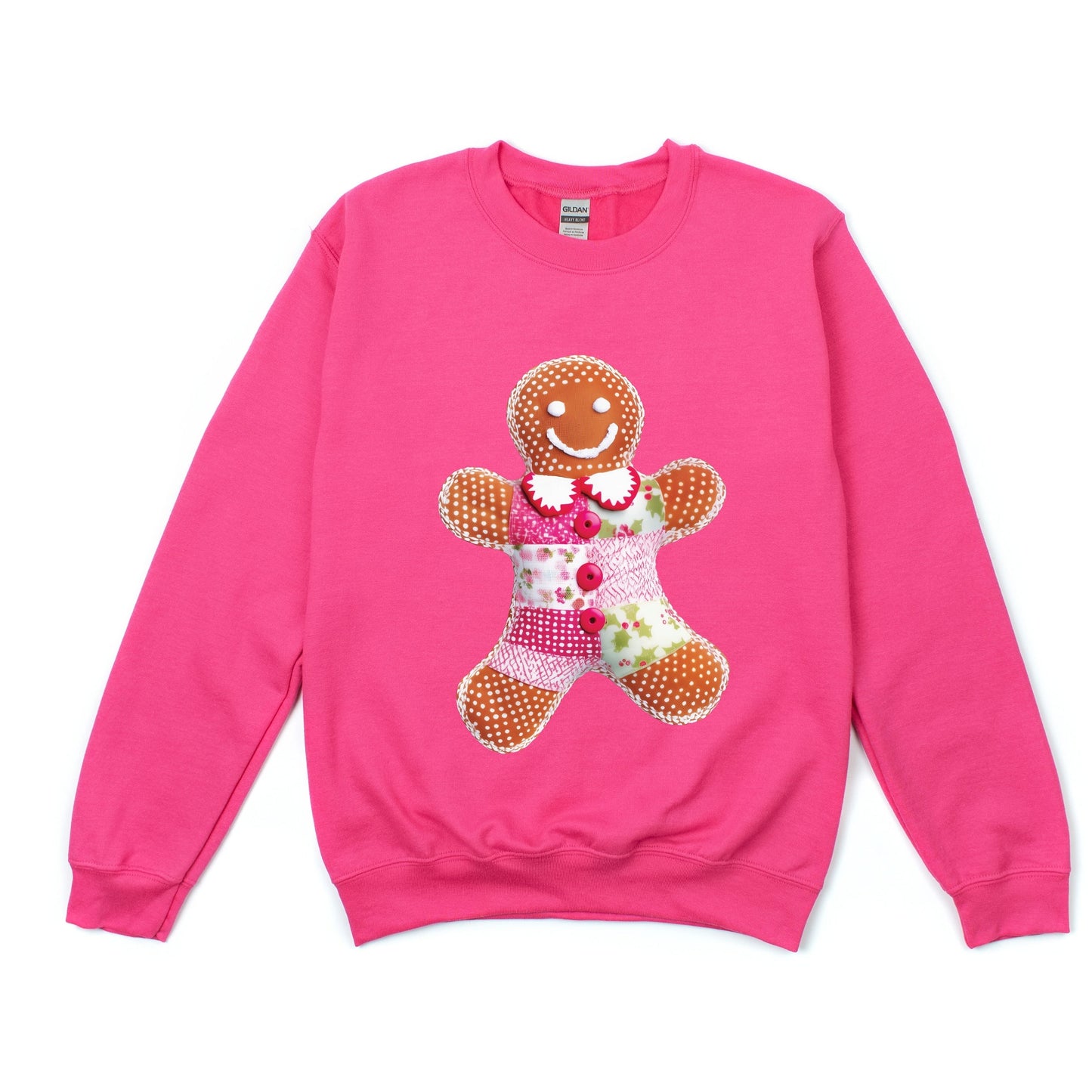 Gingerbread Polka Dot Patchwork Print - Women's Graphic Sweatshirt