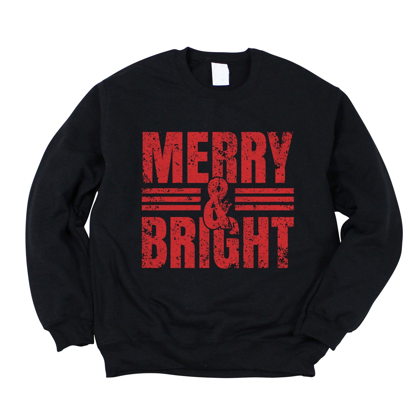 Merry & Bright Distressed - Women's Graphic Sweatshirt