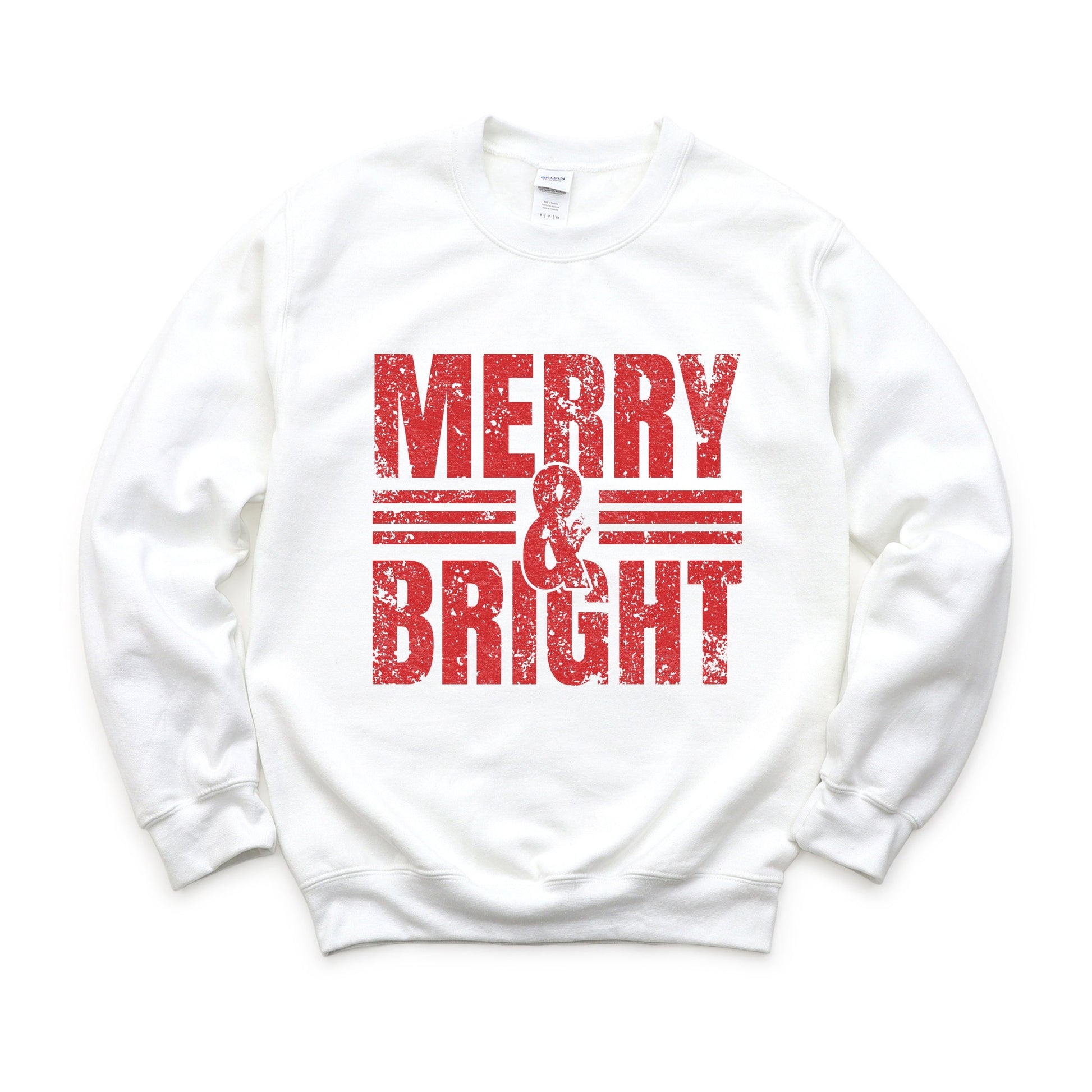 Merry & Bright Distressed - Women's Graphic Sweatshirt
