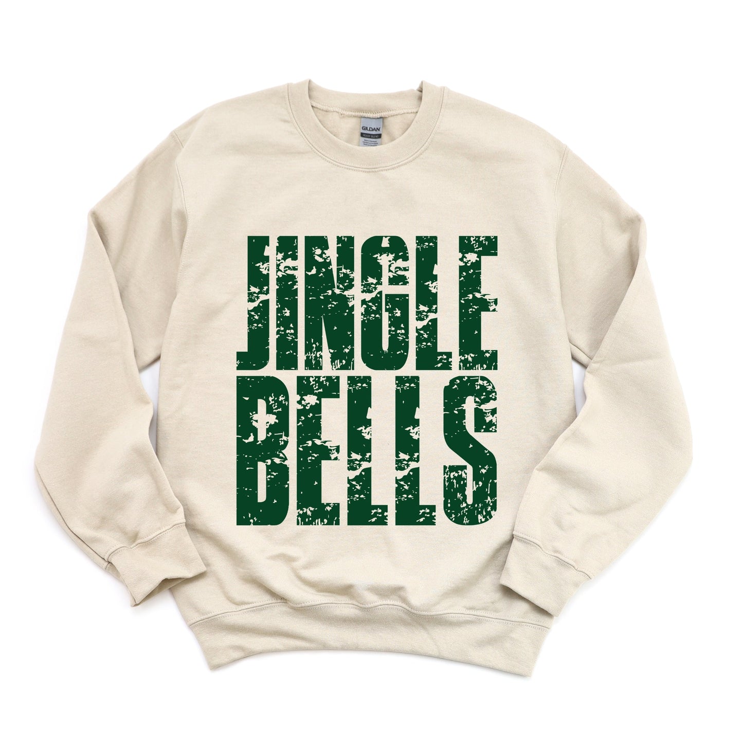 Jingle Bells Block Distressed - Women's Graphic Sweatshirt