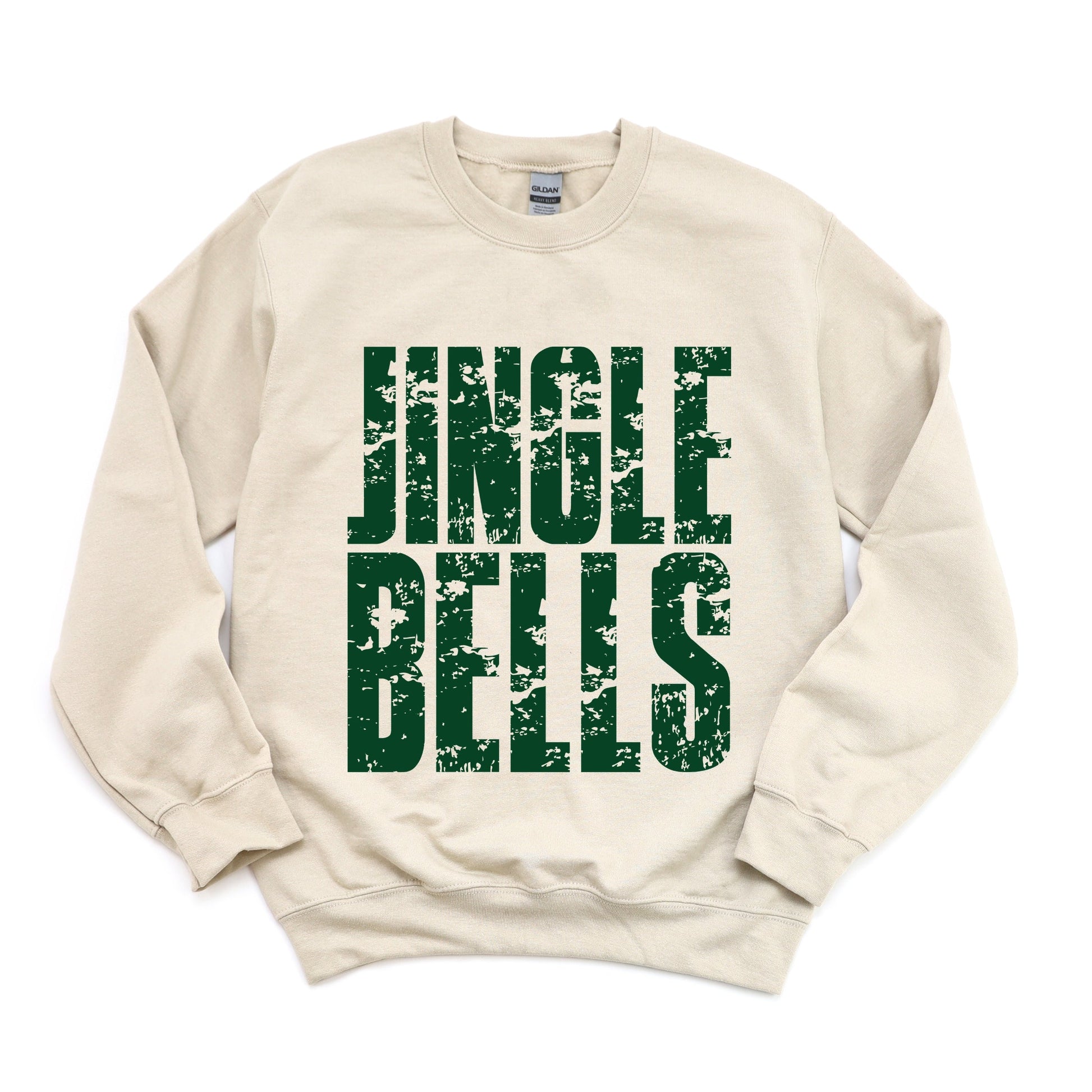 Jingle Bells Block Distressed - Women's Graphic Sweatshirt