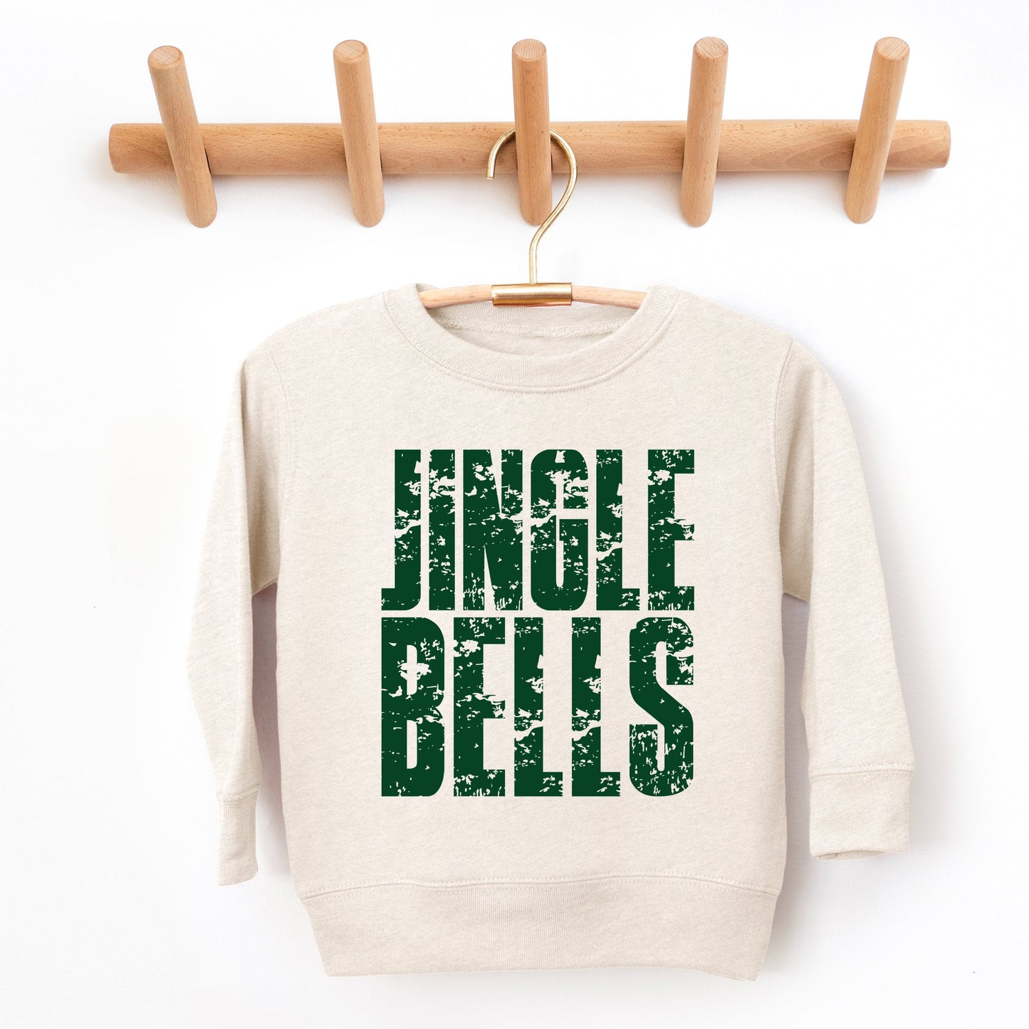 Jingle Bells Block Distressed - Toddler Graphic Sweatshirt