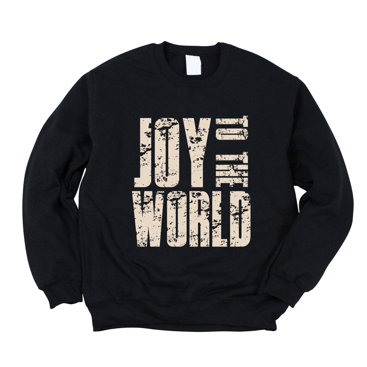 Joy To The World Block Distressed - Women's Graphic Sweatshirt