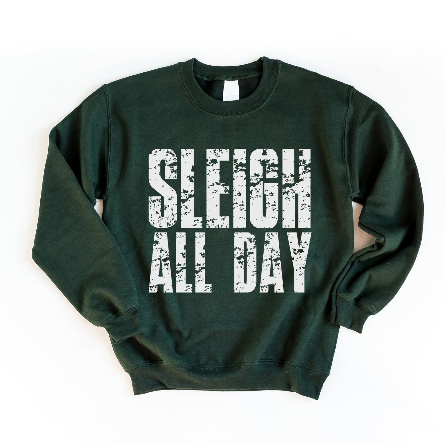 Sleigh All Day Block Distressed - Women's Graphic Sweatshirt