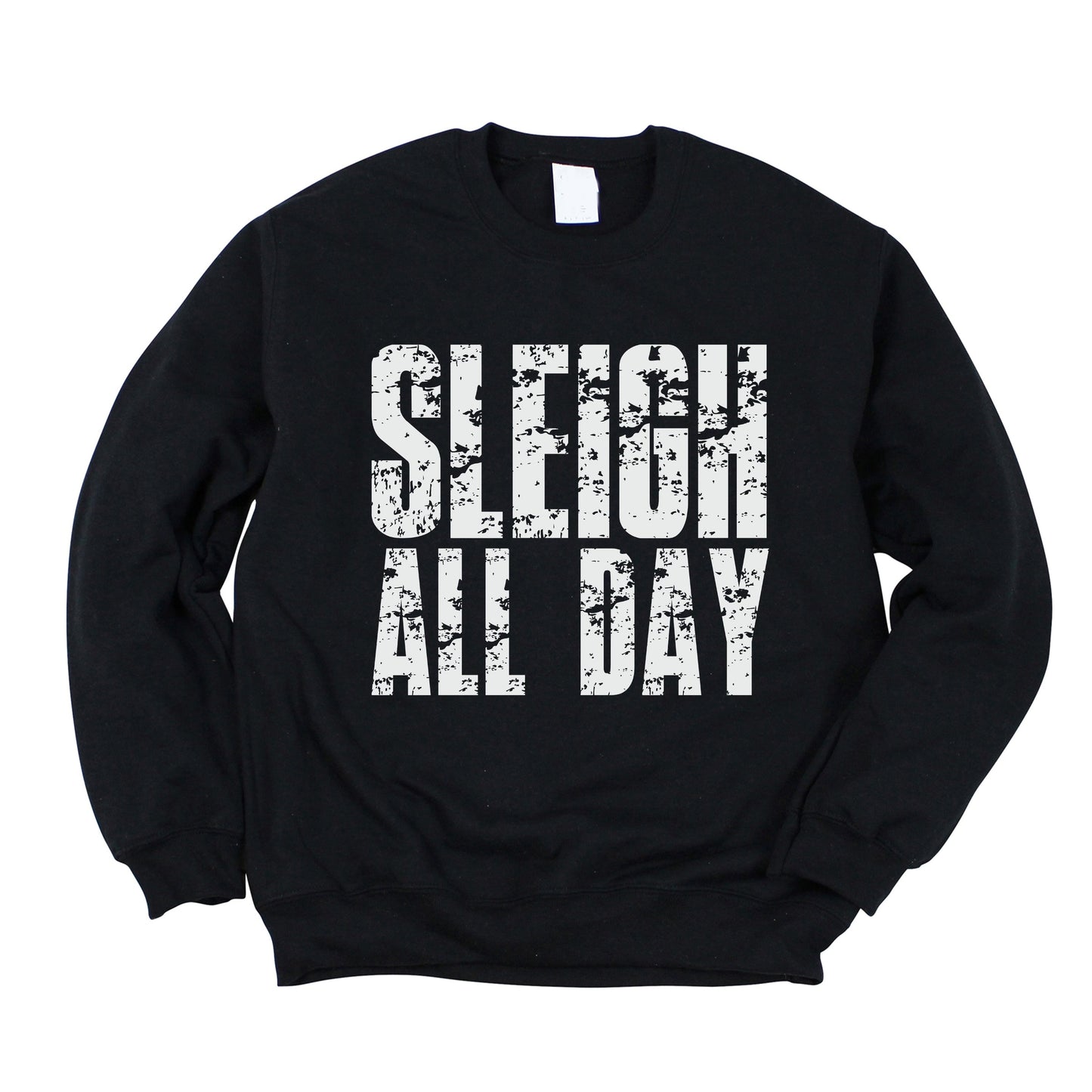 Sleigh All Day Block Distressed - Women's Graphic Sweatshirt