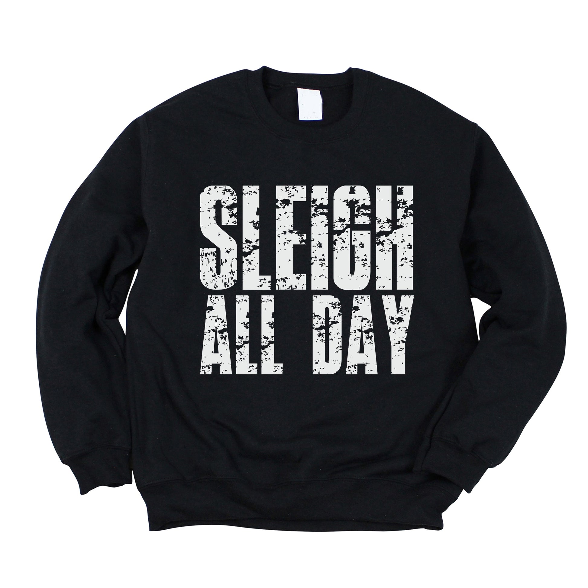 Sleigh All Day Block Distressed - Women's Graphic Sweatshirt