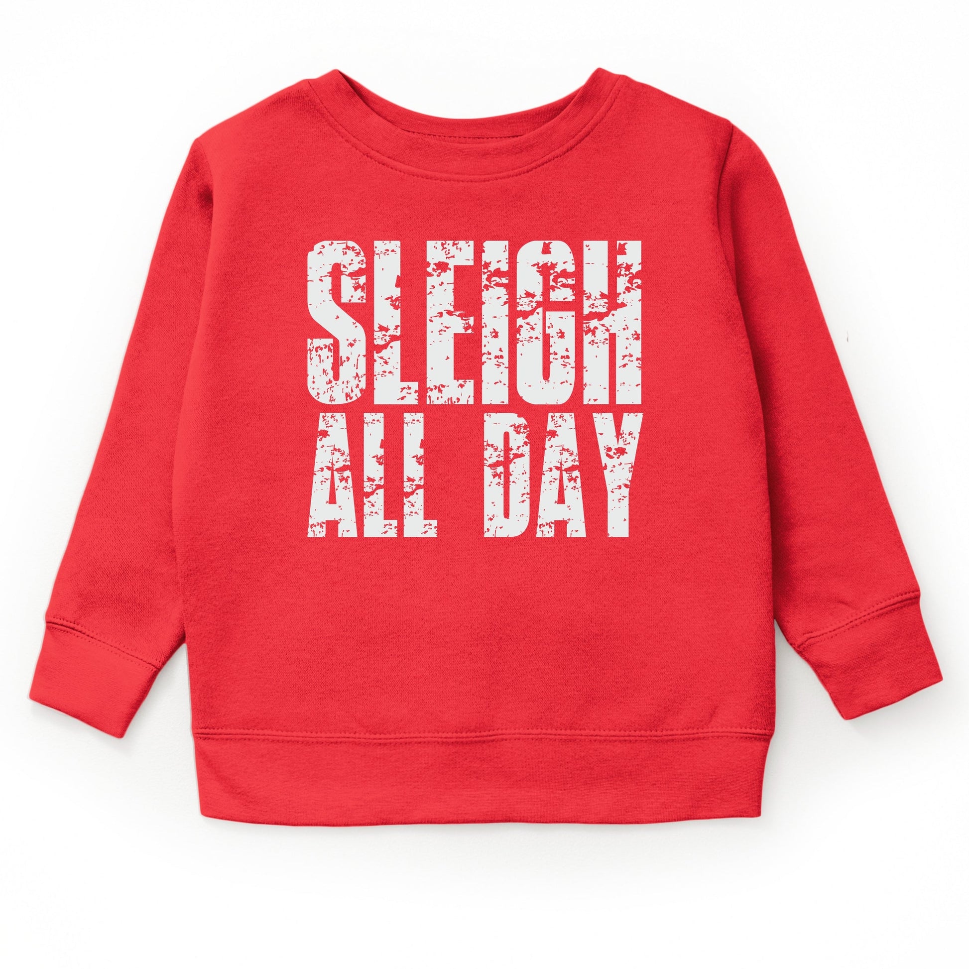 Sleigh All Day Block Distressed - Youth Graphic Sweatshirt