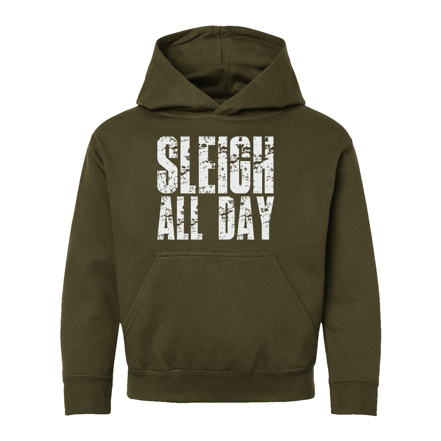 Sleigh All Day Block Distressed - Youth Graphic Hoodie