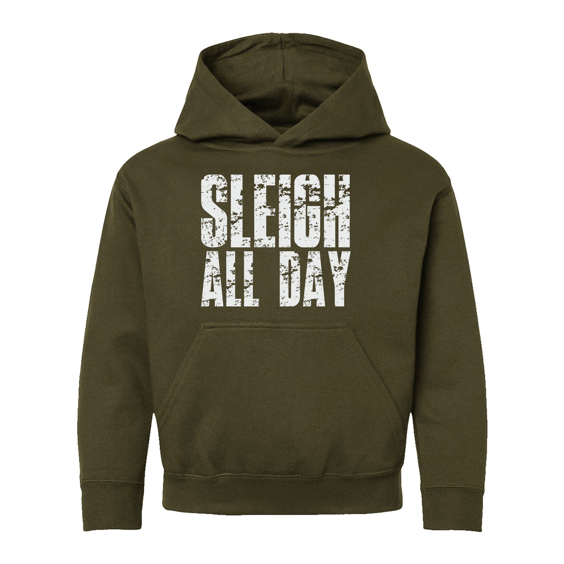 Sleigh All Day Block Distressed - Youth Graphic Hoodie