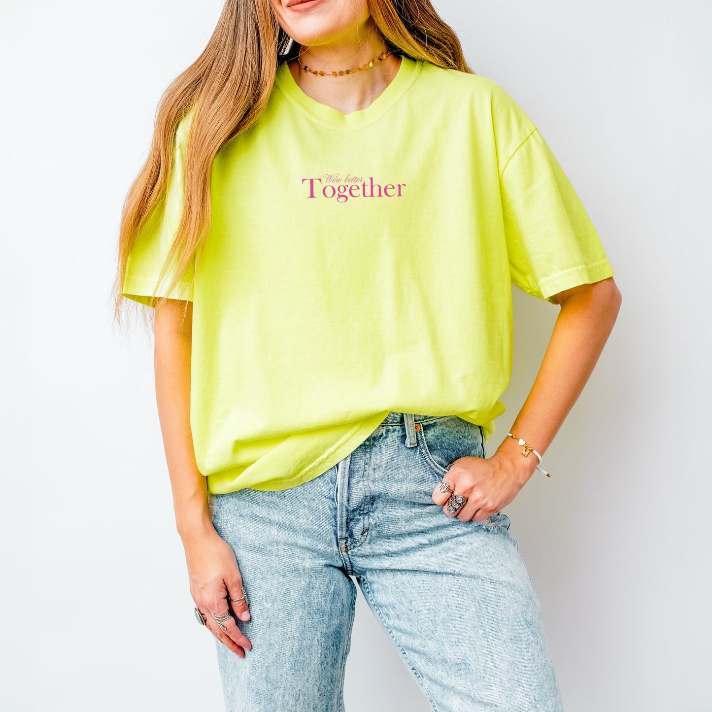 We're Better Together - Women's Garment Dyed Graphic T-Shirt