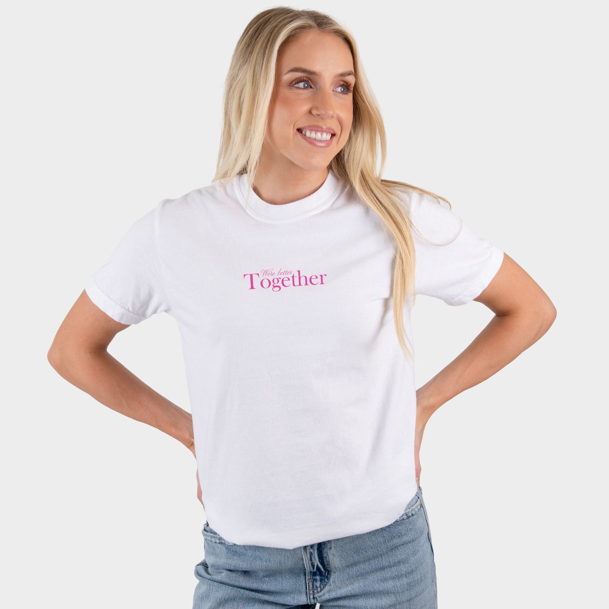 We're Better Together - Women's Garment Dyed Graphic T-Shirt