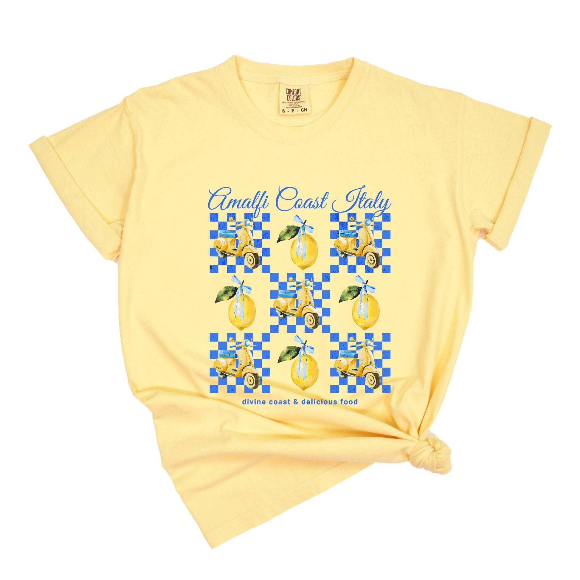 Amalfi Coast Italy Lemons - Women's Garment Dyed Graphic T-Shirt