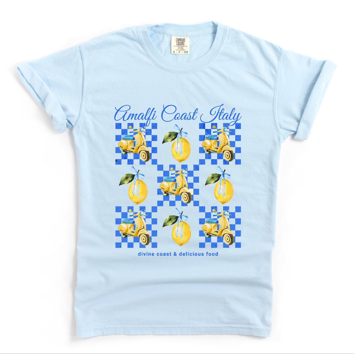 Amalfi Coast Italy Lemons - Women's Garment Dyed Graphic T-Shirt