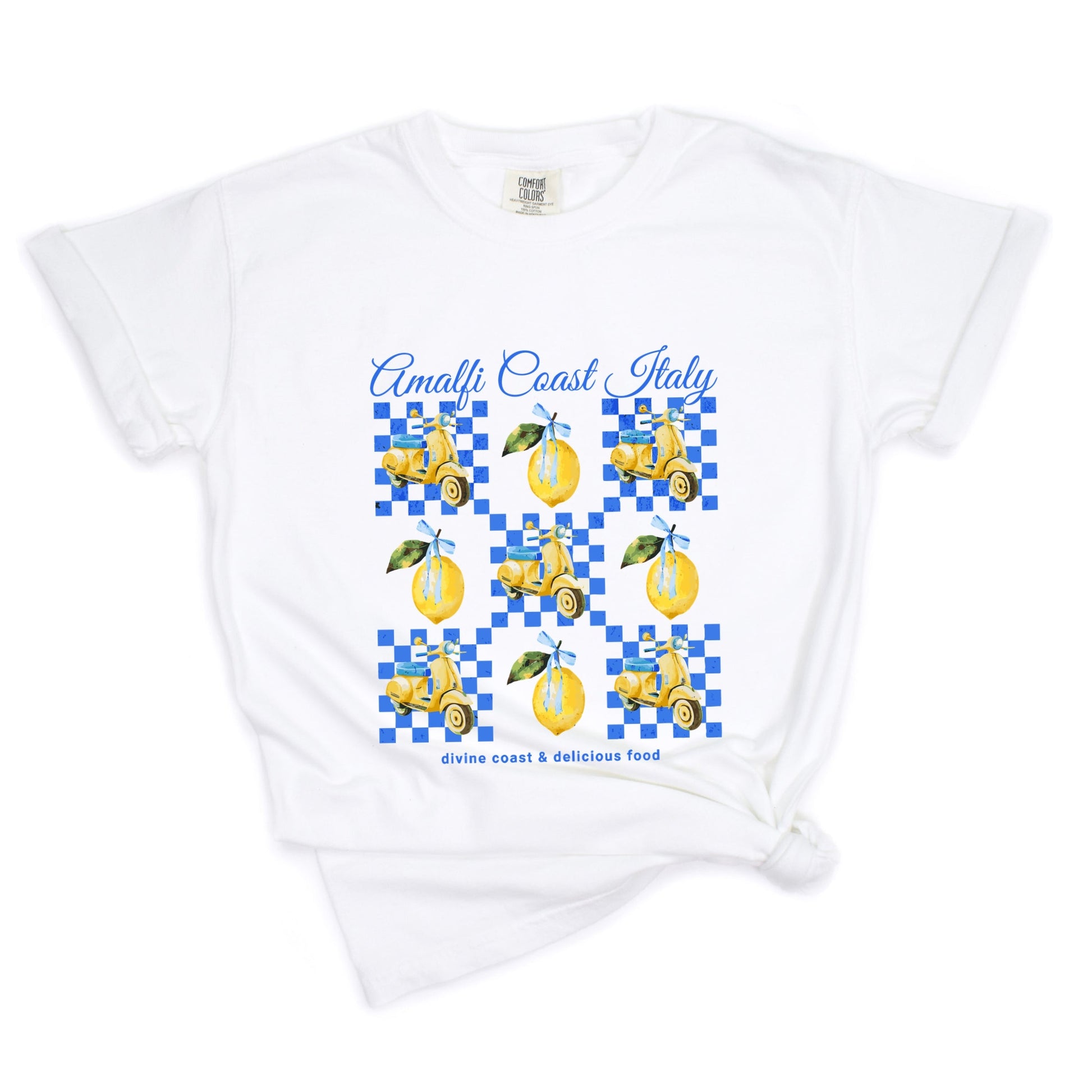 Amalfi Coast Italy Lemons - Women's Garment Dyed Graphic T-Shirt