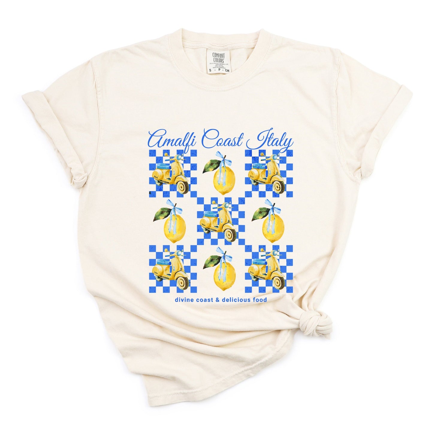 Amalfi Coast Italy Lemons - Women's Garment Dyed Graphic T-Shirt