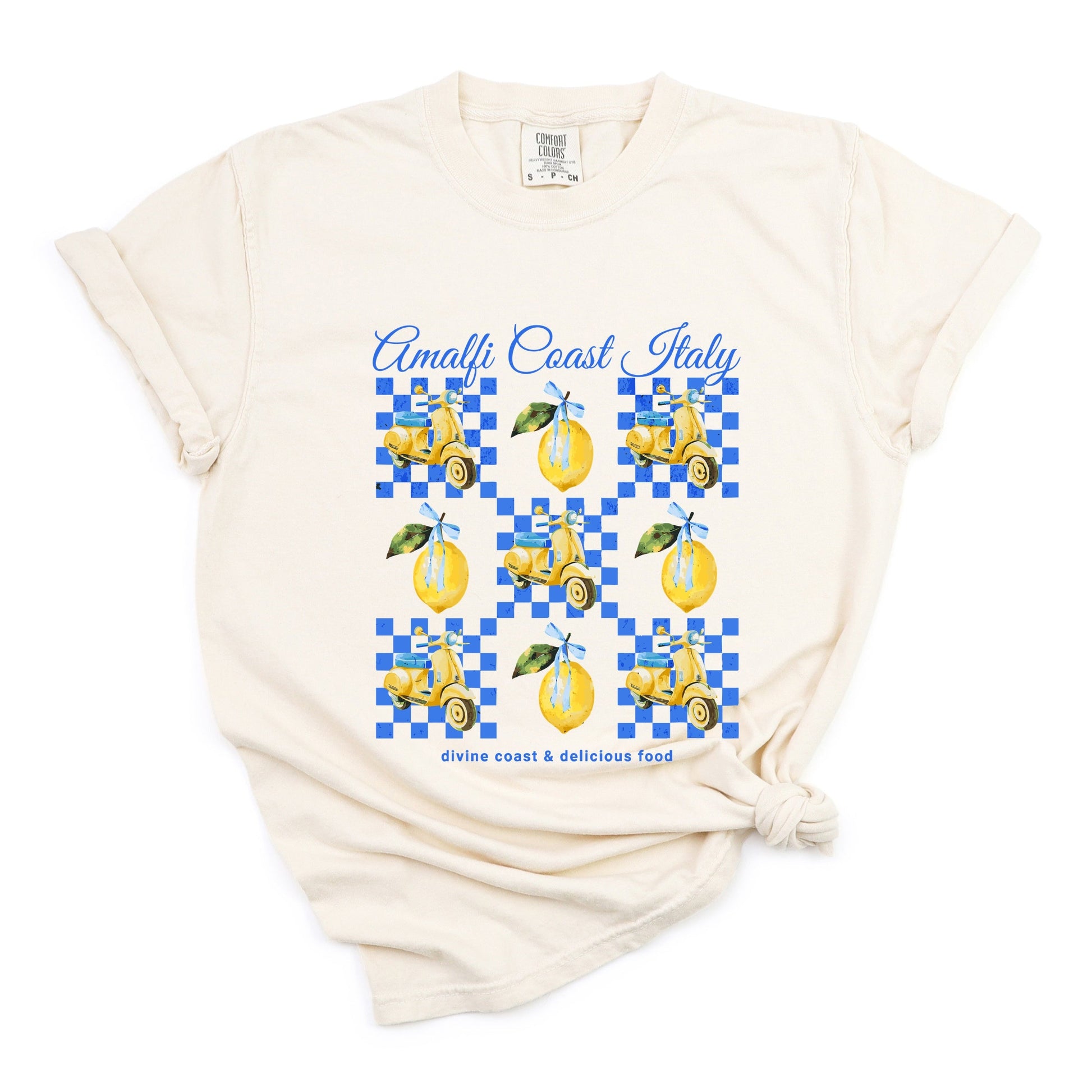 Amalfi Coast Italy Lemons - Women's Garment Dyed Graphic T-Shirt